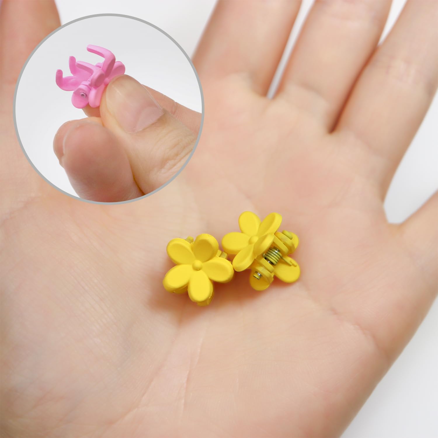 Amazon.co.jp: ヘアクリップ ミニ 花【イエロー】黄色 小さめ かわいい
